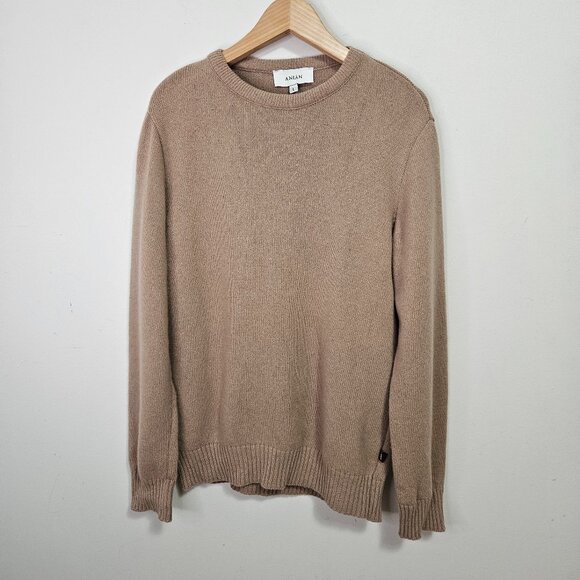 ANIAN The Cashmino Crewneck Sweater Sz L Unisex - Standard Fit - Wool Cashmere - Picture 1 of 10